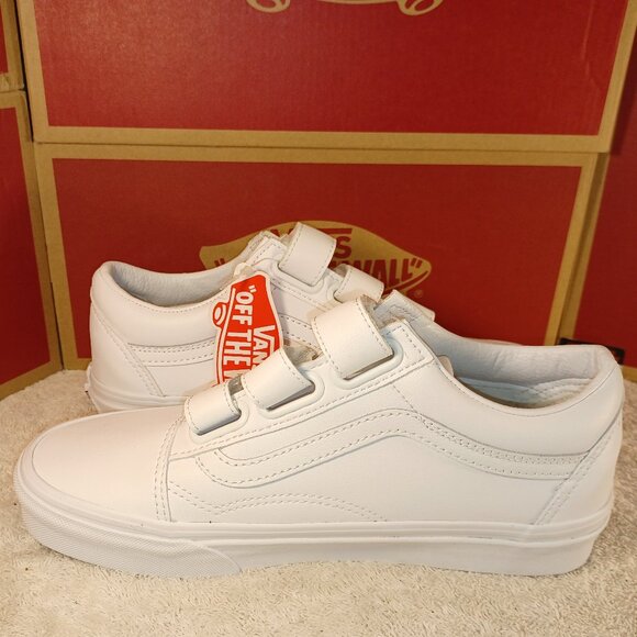 Vans Men's 5.5/Women's 7 Leather V True White Skate Shoes VN0A3D29L3H - Picture 9 of 12